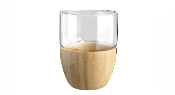 BAMBOO GLASS MUG