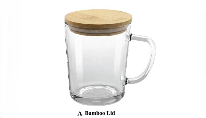 BAMBOO LIDS GLASS MUG