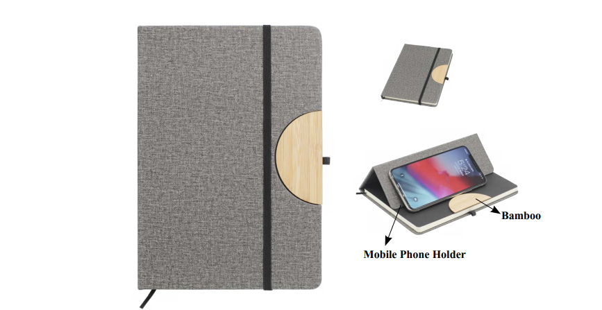 A5 NOTEBOOK WITH PHONE HOLDER