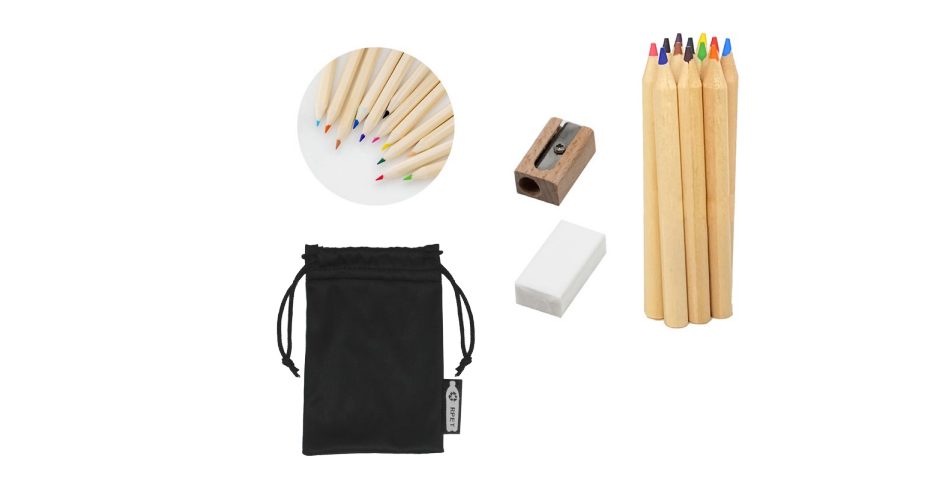 COLOR PENCIL SET IN RPET POUCH