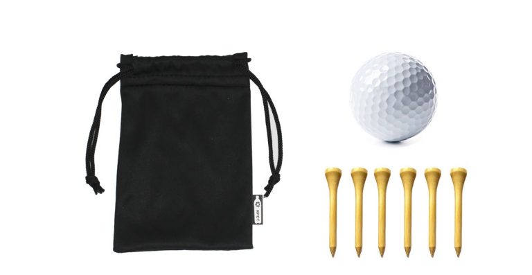 GOLF ACCESSORIES IN BAMBOO IN RPET POUCH